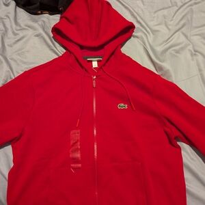 Lacoste Red Hoodie